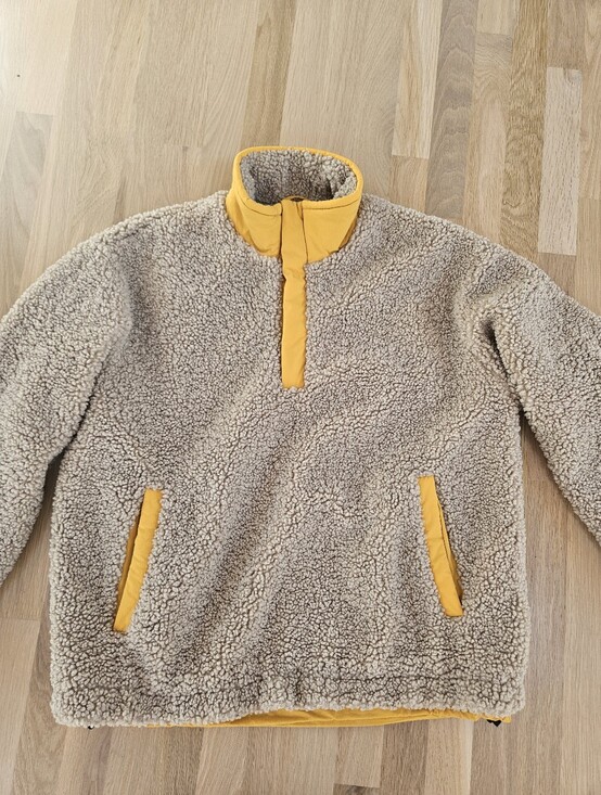 Zara Other - ZARA MEN'S CONTRASTING SHERPA SWEATSHIRT JACKET SIZE L/XL